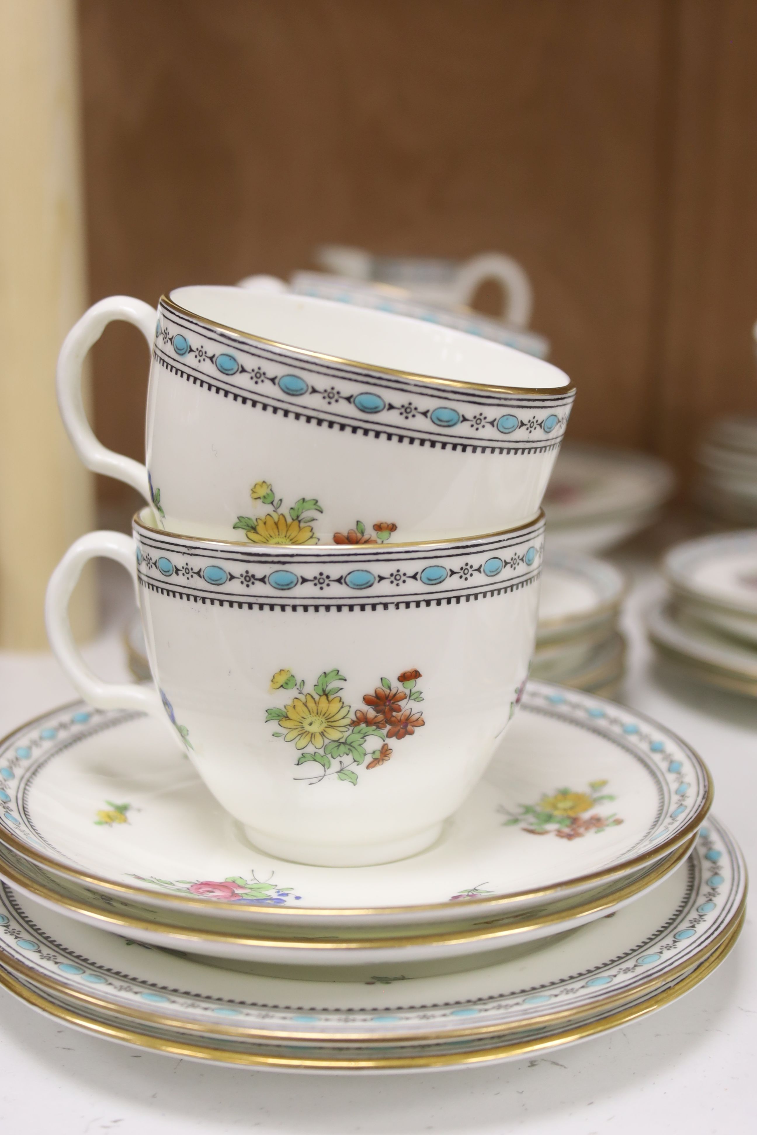 A Cauldon bone china teaset